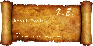 Kobzi Evelin névjegykártya